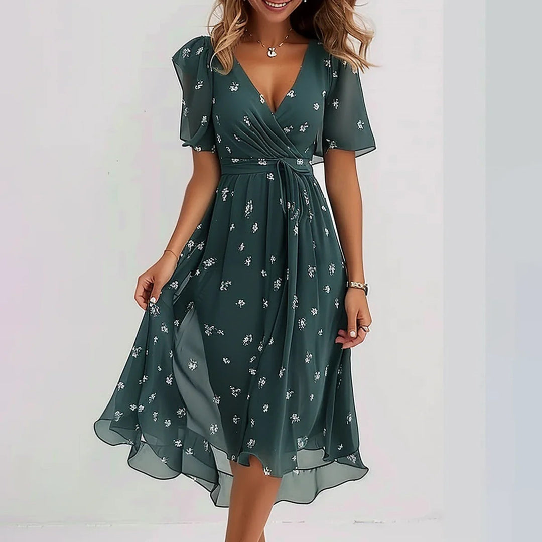 Nina | Elegantes Kurzen Ärmeln Kleid