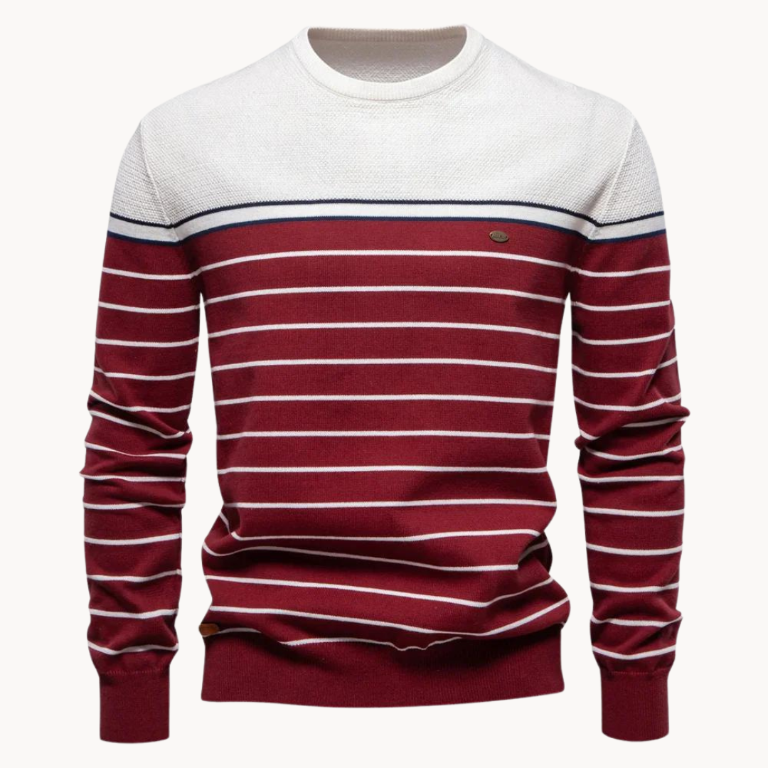 Egon | Klassischer gestreifter Pullover