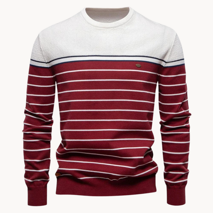 Egon | Klassischer gestreifter Pullover