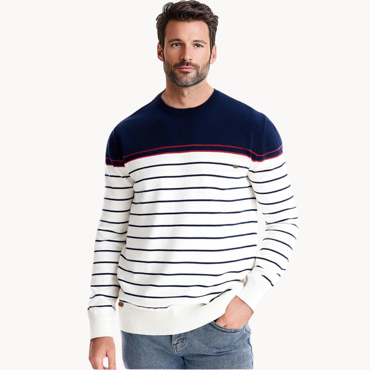 Egon | Klassischer gestreifter Pullover