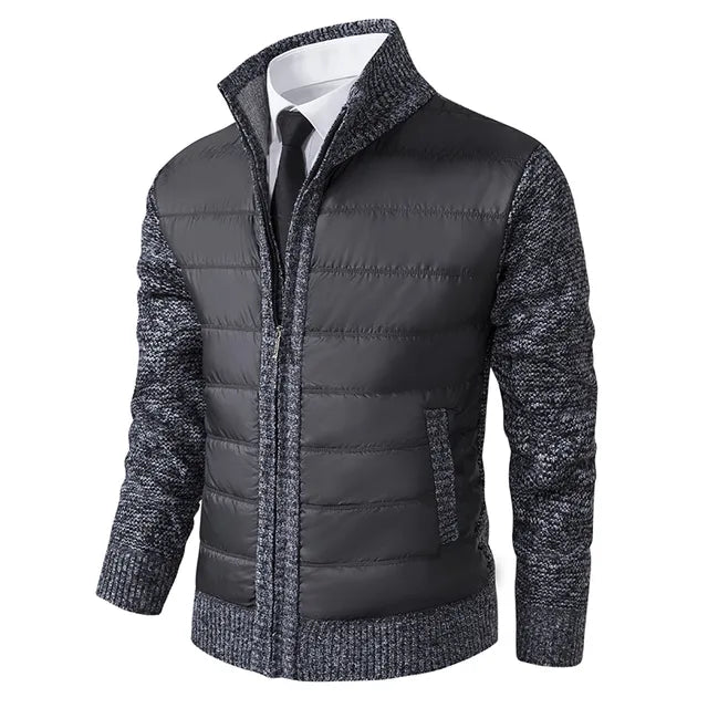 Dieter | Moderne Daunenjacke mit Strickärmeln