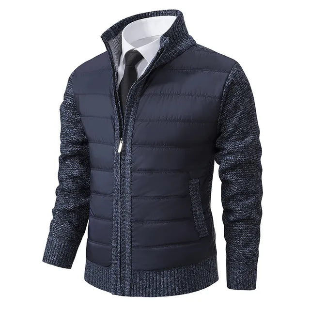 Dieter | Moderne Daunenjacke mit Strickärmeln