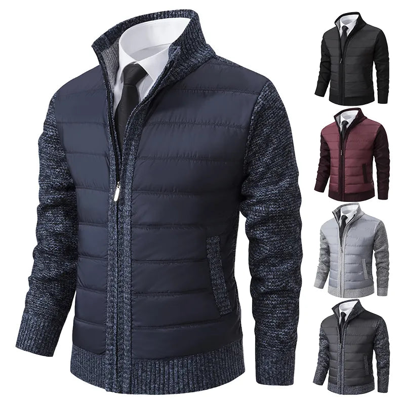 Dieter | Moderne Daunenjacke mit Strickärmeln