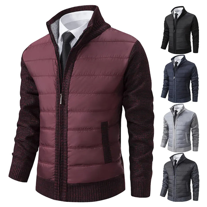 Dieter | Moderne Daunenjacke mit Strickärmeln