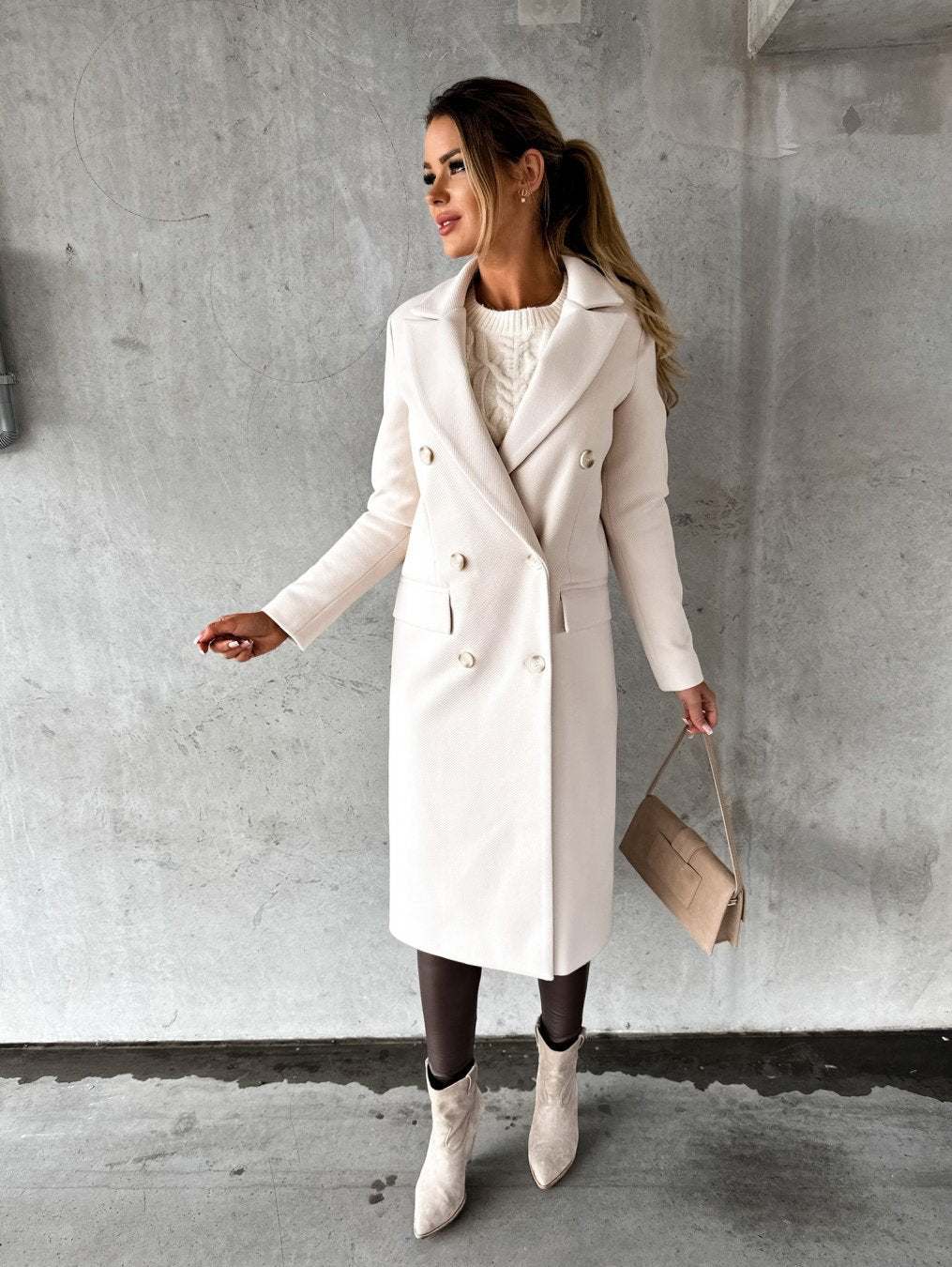 Martina | Kuscheliger langer Mantel