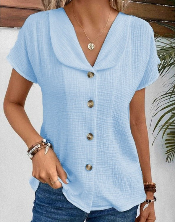 Ella | Bluse mit Kragen und Knöpfen