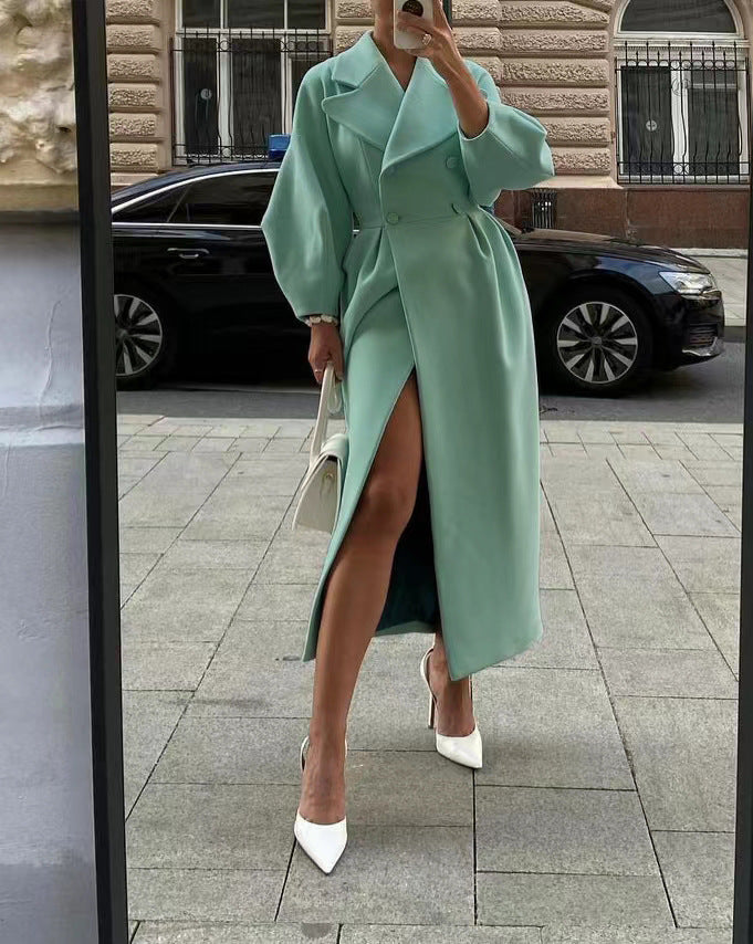 Nadja  | Mantel mit Puffärmeln und Revers