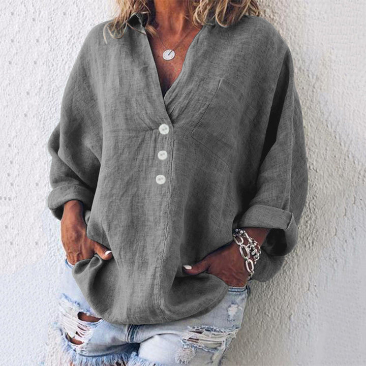 Karin | Stilvoller Baumwoll-Leinen-Pullover