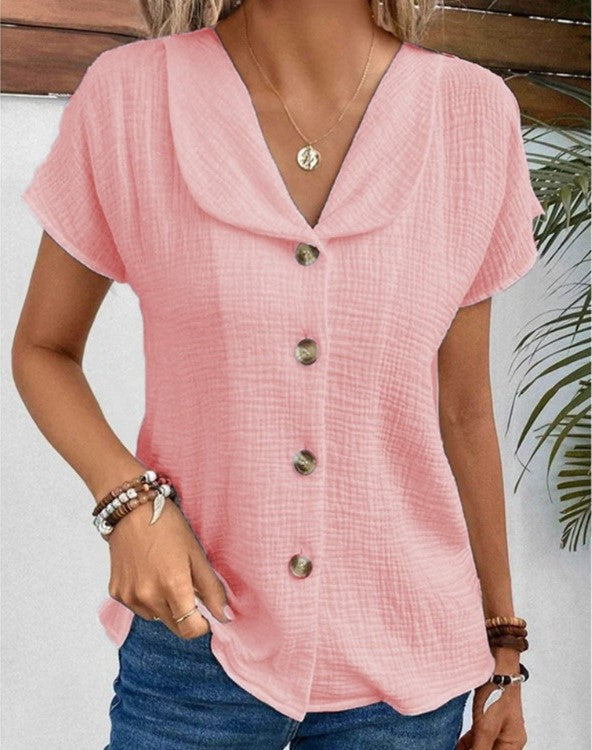 Ella | Bluse mit Kragen und Knöpfen