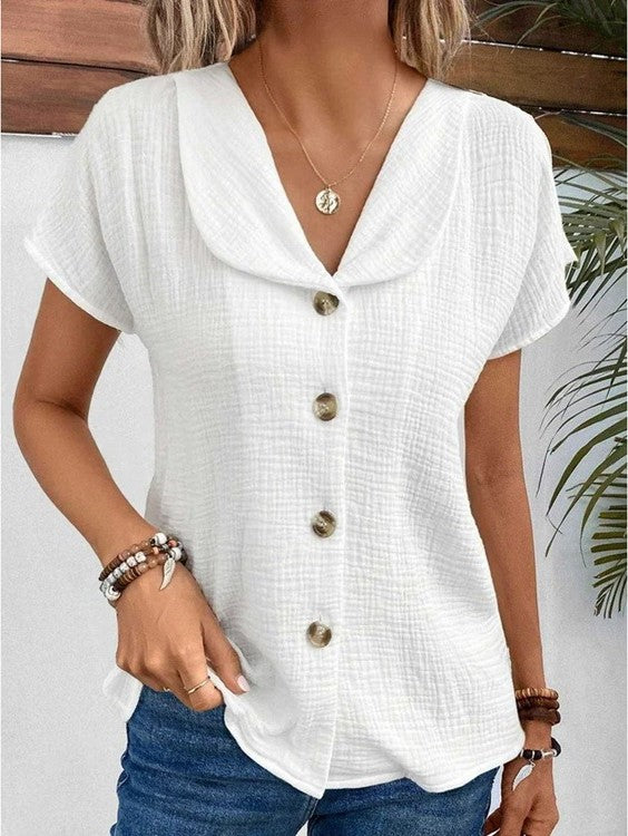 Ella | Bluse mit Kragen und Knöpfen