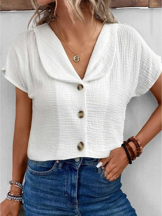 Ella | Bluse mit Kragen und Knöpfen