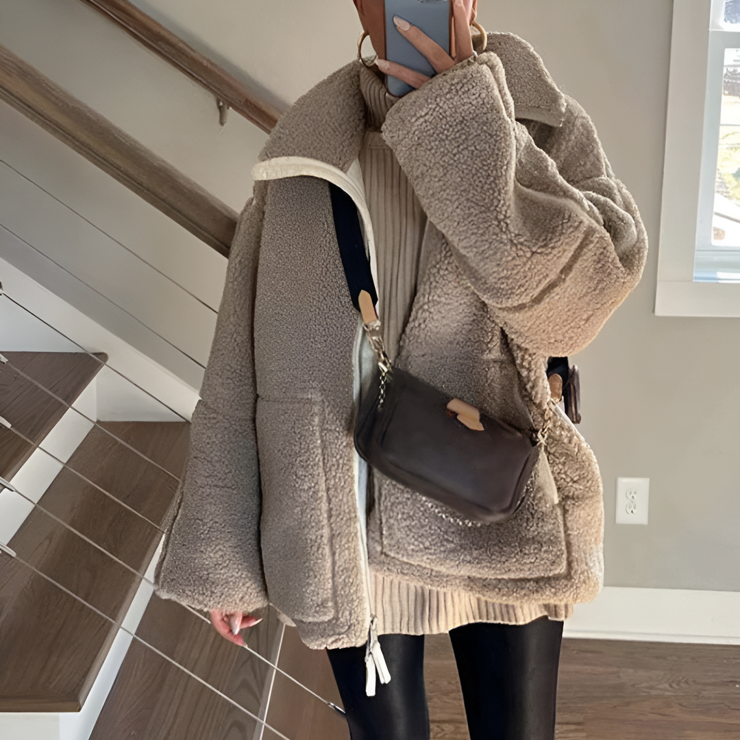 Sophie | Gemütliche Teddy Zip-Up Jacke