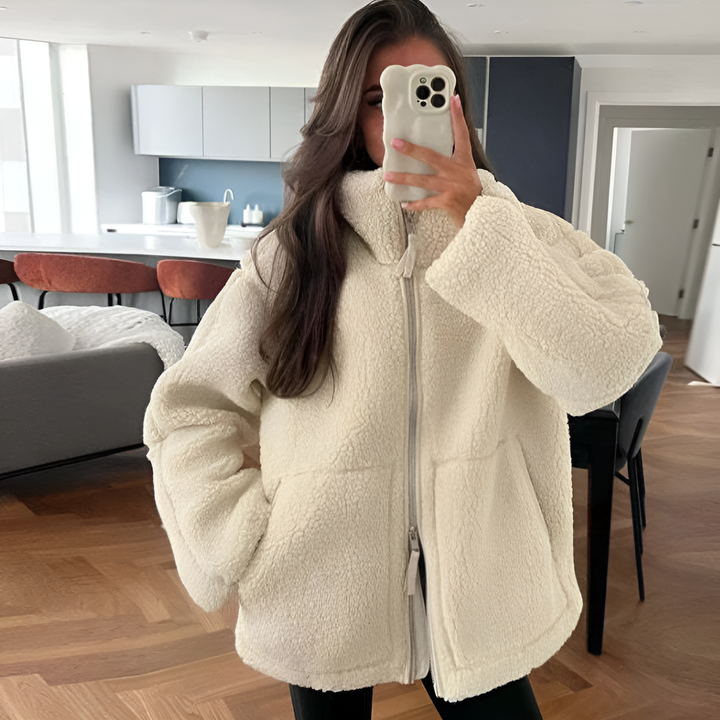 Sophie | Gemütliche Teddy Zip-Up Jacke