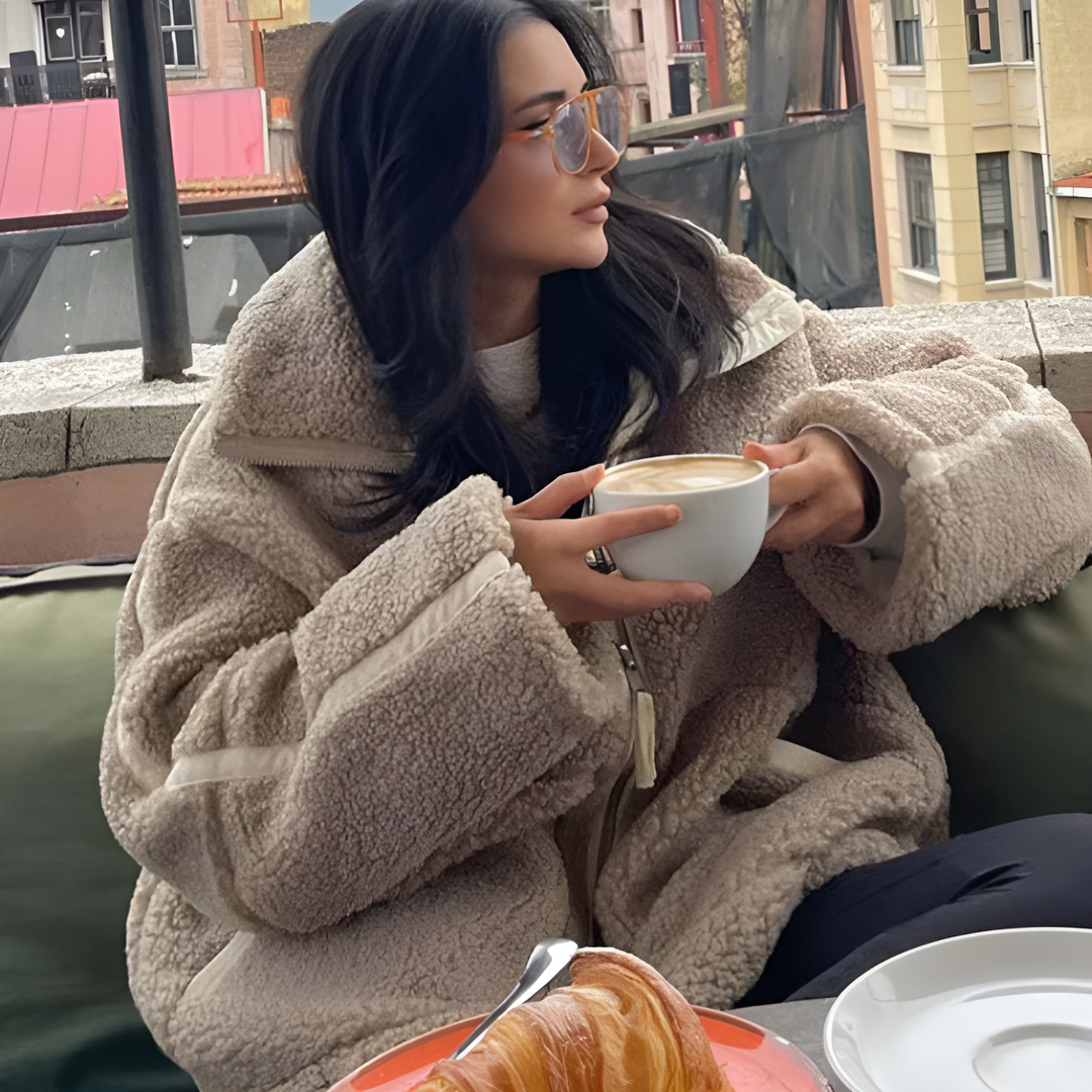 Sophie | Gemütliche Teddy Zip-Up Jacke
