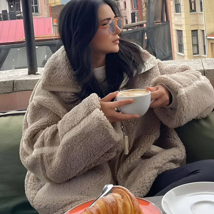 Sophie | Gemütliche Teddy Zip-Up Jacke