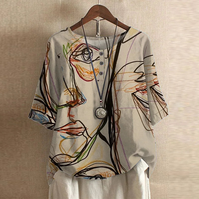 Julia | Top Vintage Floral Charme