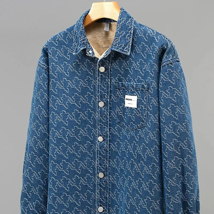 Friedhelm | Jeansjacke mit Muster