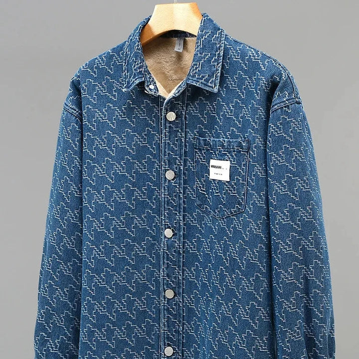 Friedhelm | Jeansjacke mit Muster