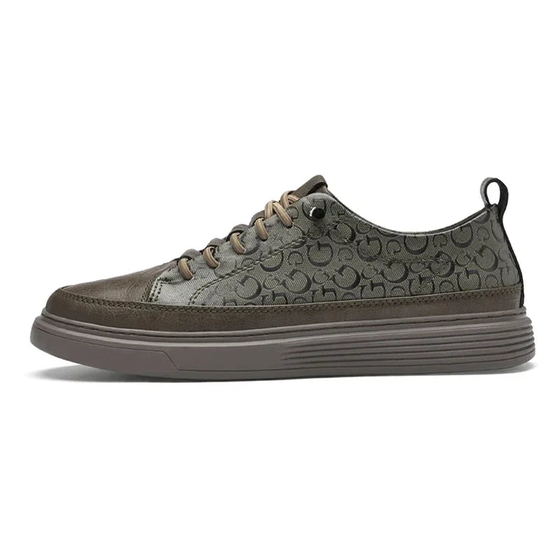 Hannes | Gemusterte Ledersneaker