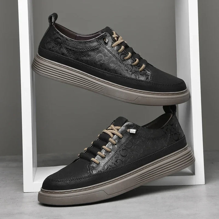 Hannes | Gemusterte Ledersneaker