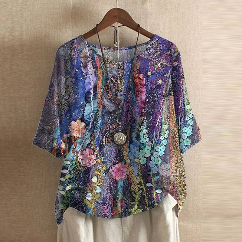 Julia | Top Vintage Floral Charme