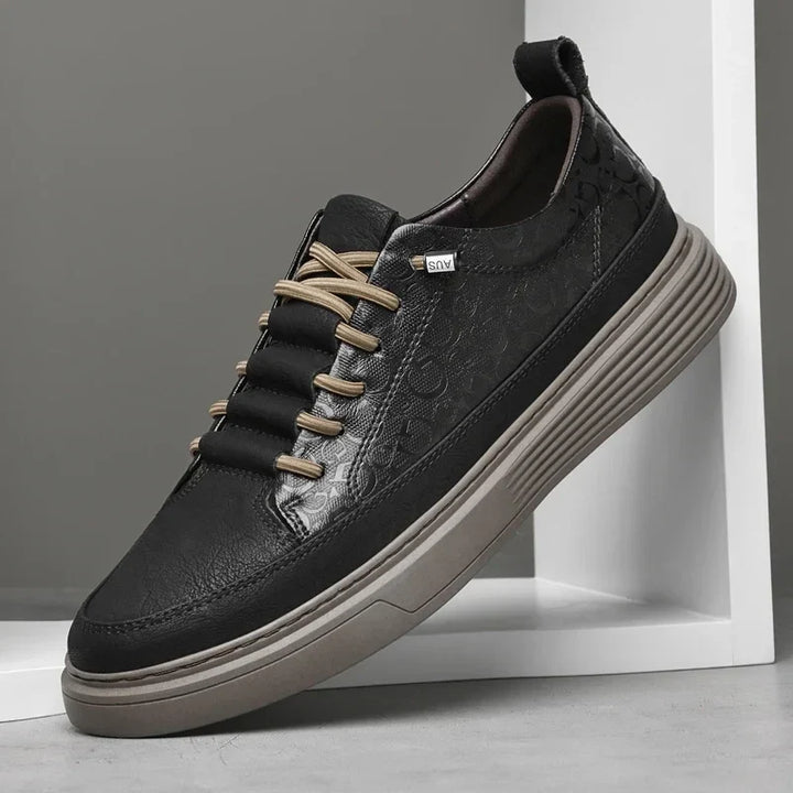 Hannes | Gemusterte Ledersneaker