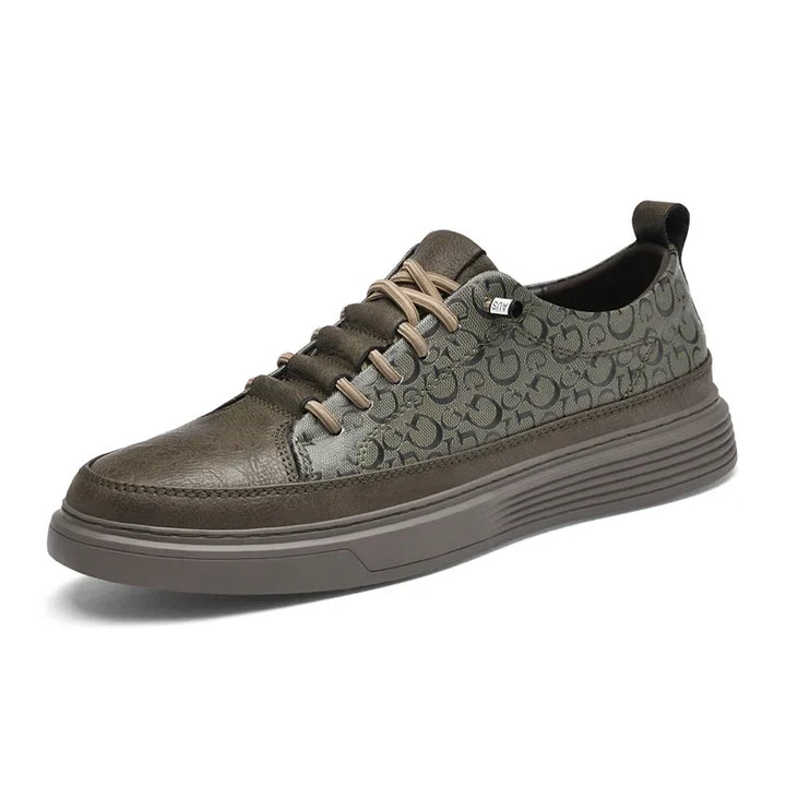 Hannes | Gemusterte Ledersneaker
