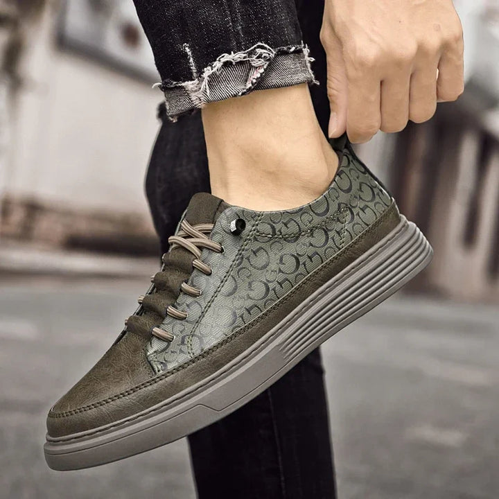 Hannes | Gemusterte Ledersneaker