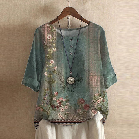 Julia | Top Vintage Floral Charme