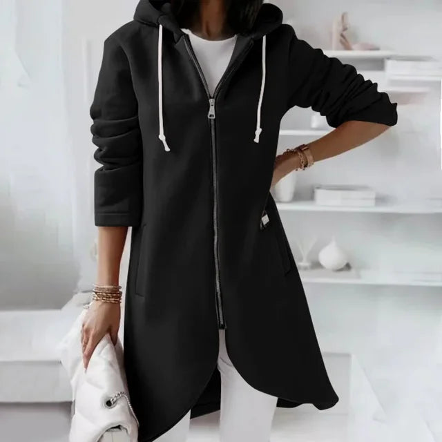 Sandra | Langärmelige Strickjacke mit Reißverschluss