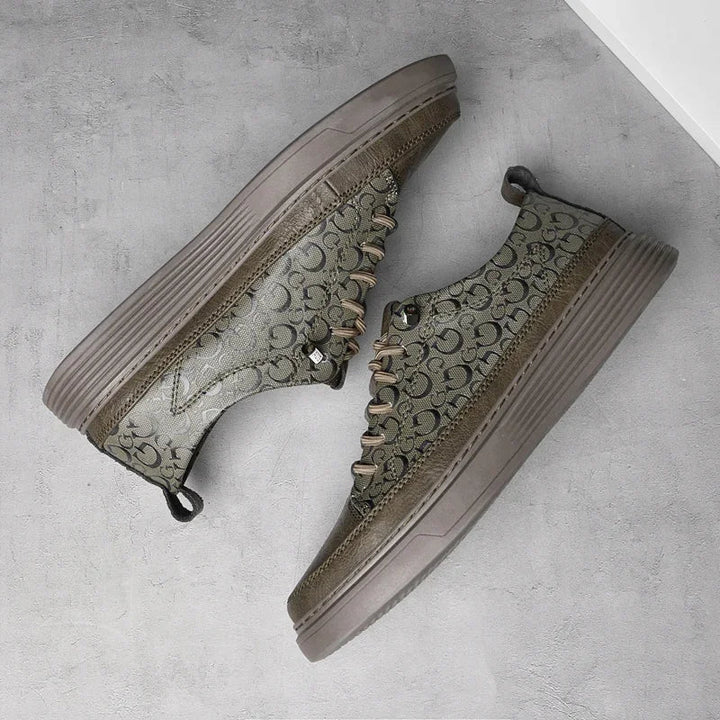Hannes | Gemusterte Ledersneaker