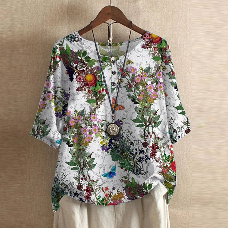 Julia | Top Vintage Floral Charme