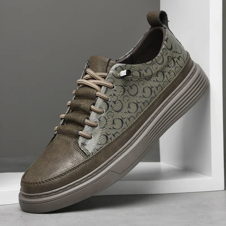 Hannes | Gemusterte Ledersneaker
