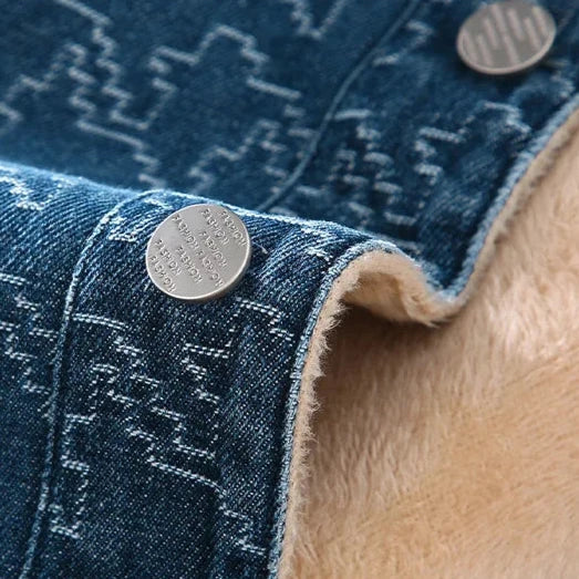 Friedhelm | Jeansjacke mit Muster