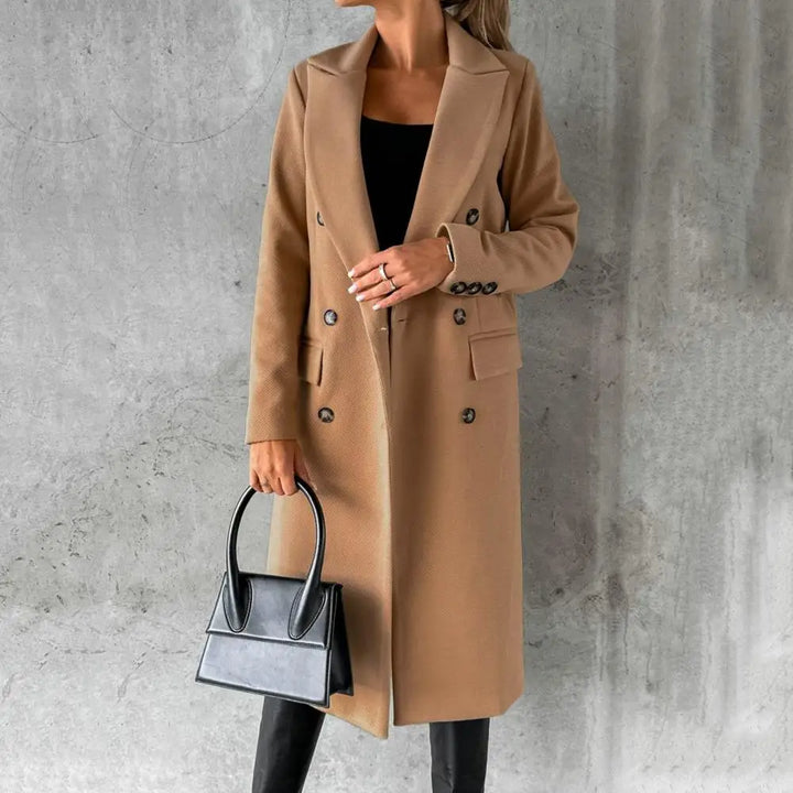 Selene | Glatter langer Mantel