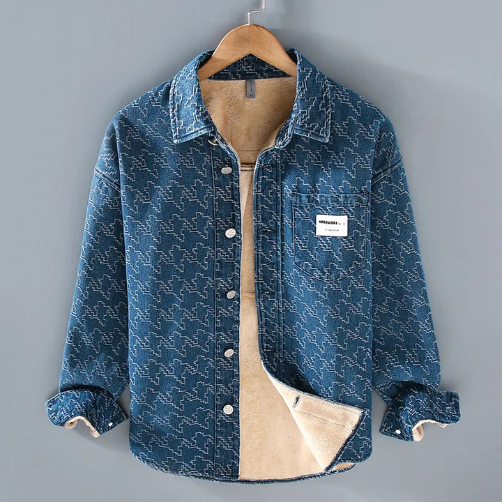 Friedhelm | Jeansjacke mit Muster