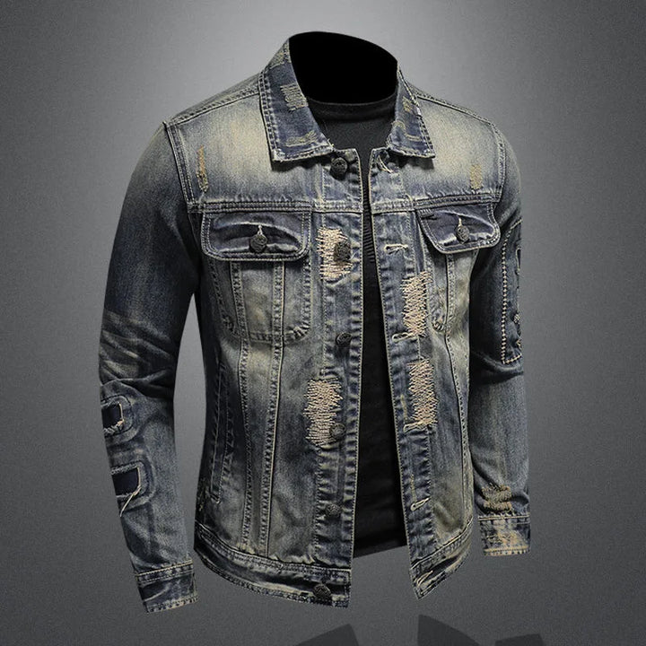 Finn | Distressed Denim Jacke
