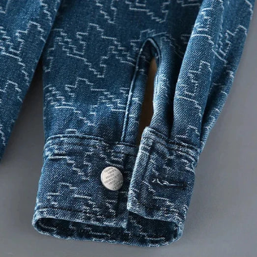 Friedhelm | Jeansjacke mit Muster