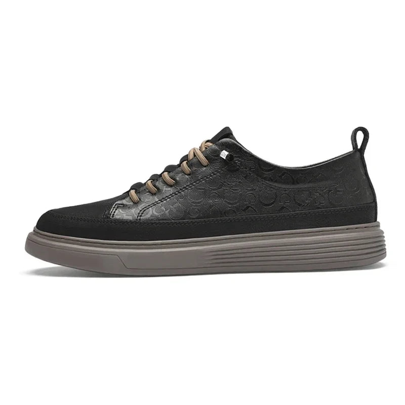 Hannes | Gemusterte Ledersneaker