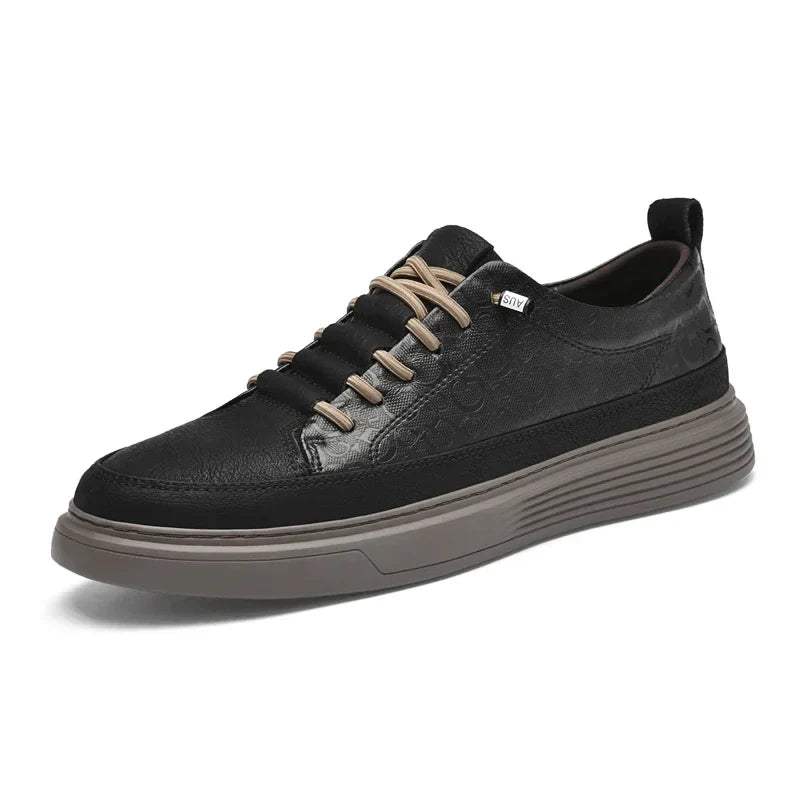 Hannes | Gemusterte Ledersneaker