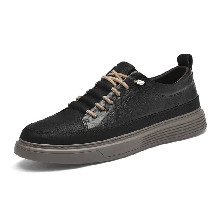 Hannes | Gemusterte Ledersneaker