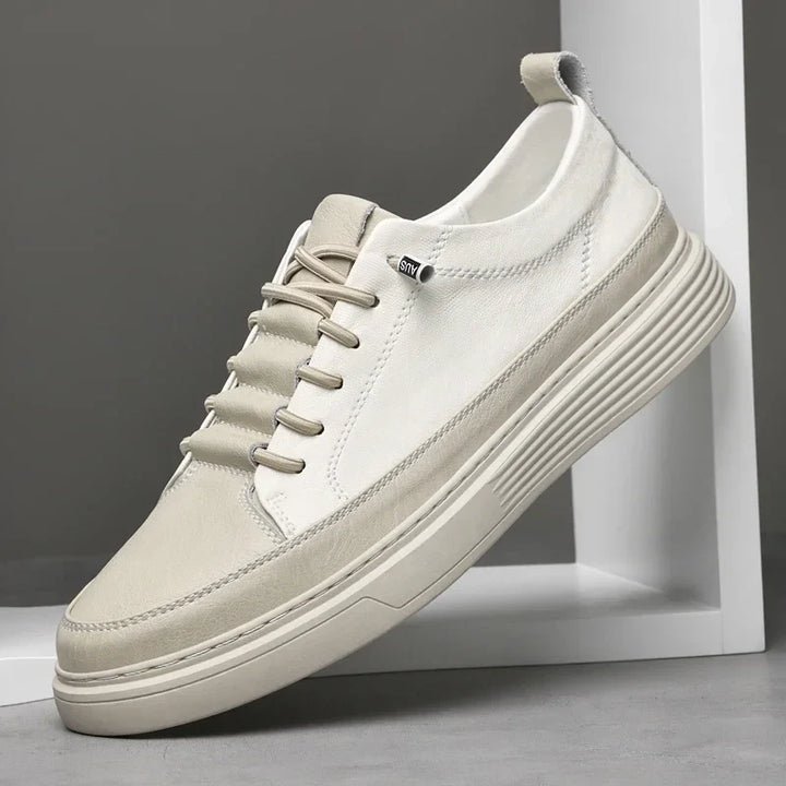 Hannes | Gemusterte Ledersneaker