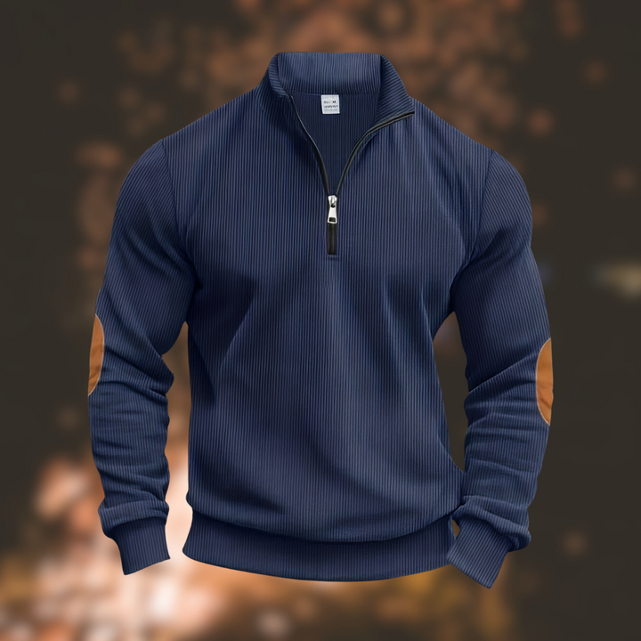 Erich | Modischer Pullover mit halbem Reißverschluss