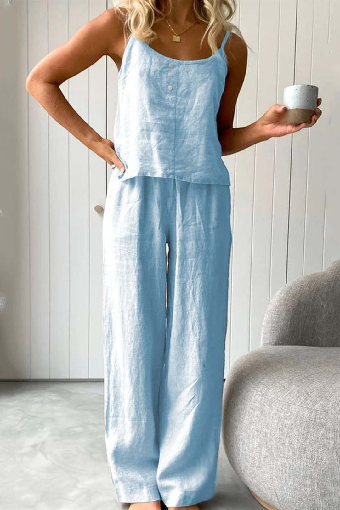 Hannah | Übergroße Hose aus Baumwolle Sommer-Set