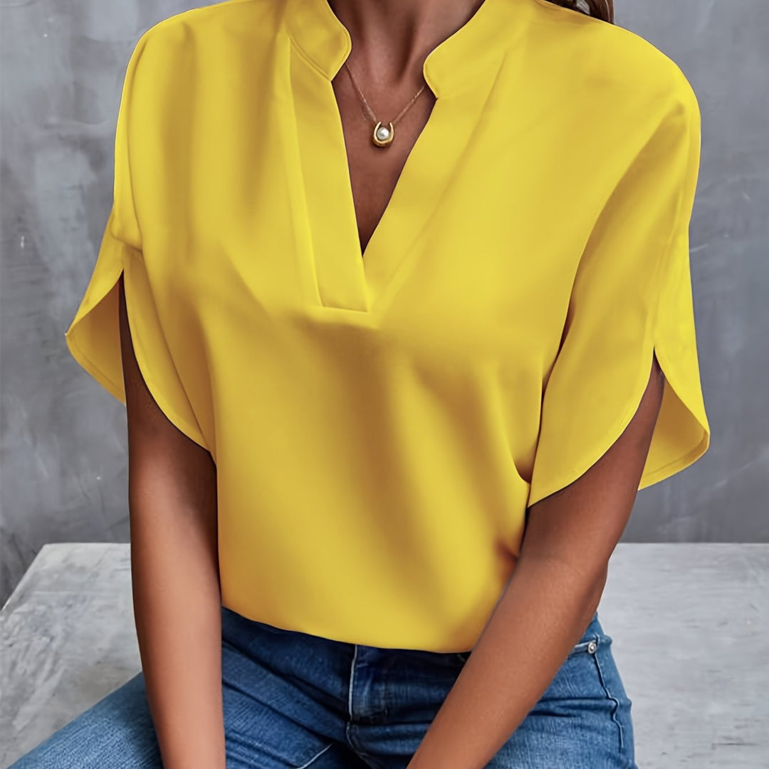 Nancy | Leichte elegante Bluse mit V-Ausschnitt