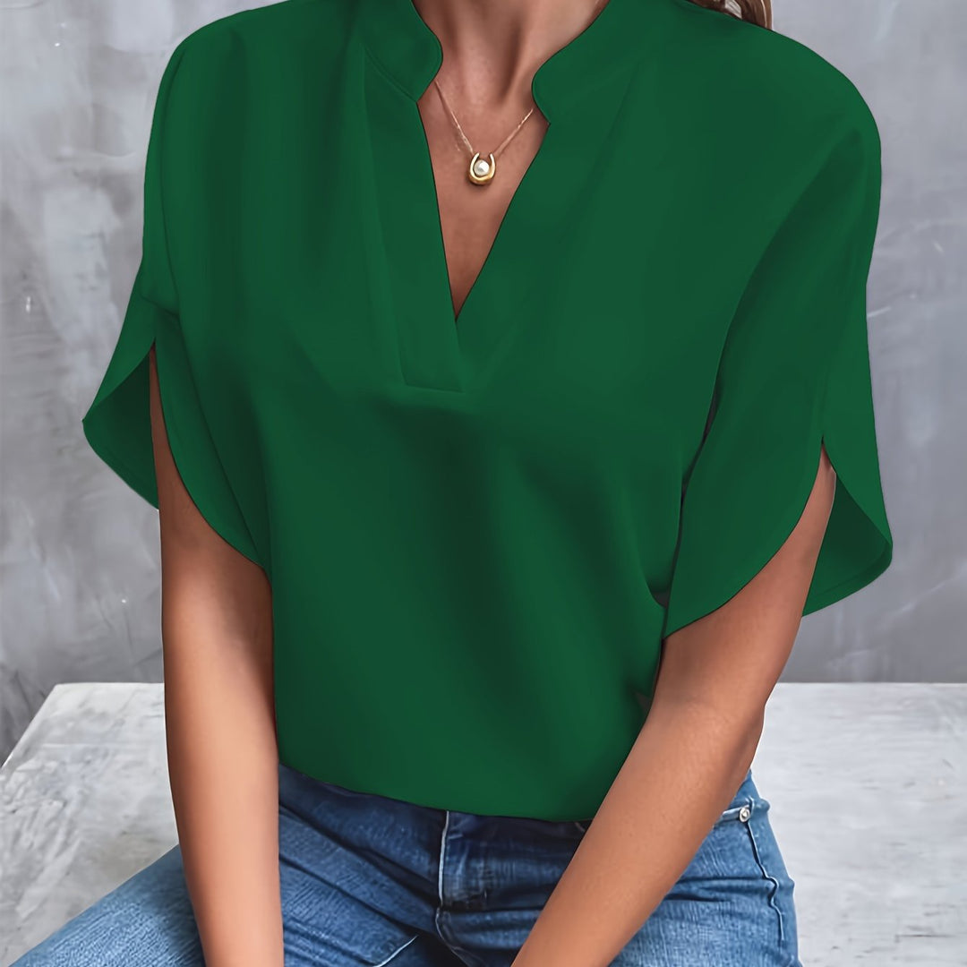 Nancy | Leichte elegante Bluse mit V-Ausschnitt