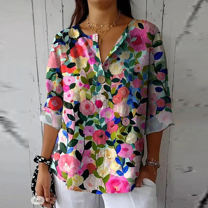 Julia | Lässige Bluse mit Blumendruck