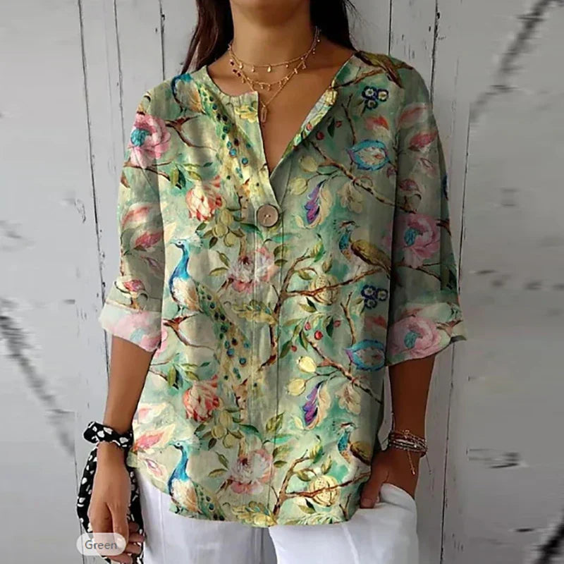 Julia | Lässige Bluse mit Blumendruck