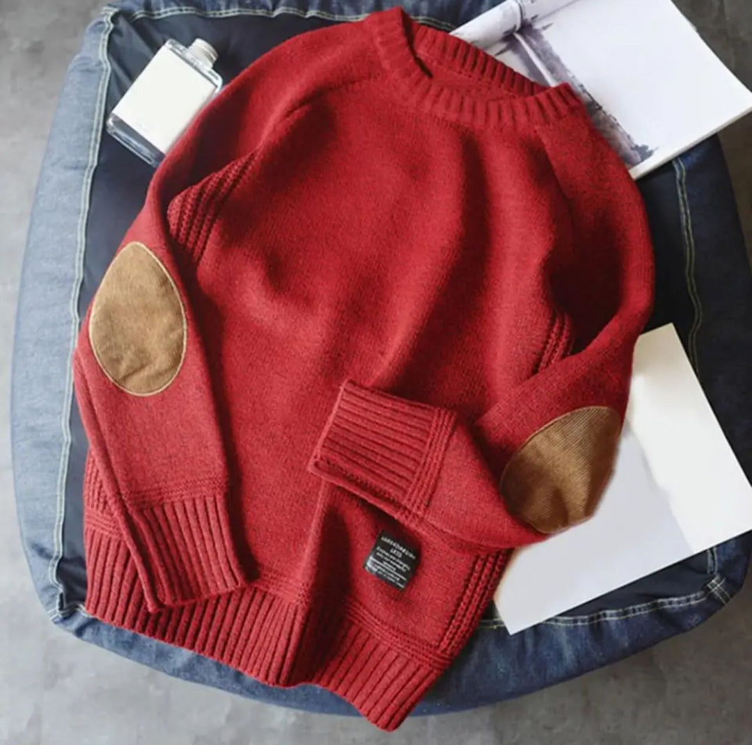 Johannes | Pullover mit zeitlosem Ellbogen-Aufnäher