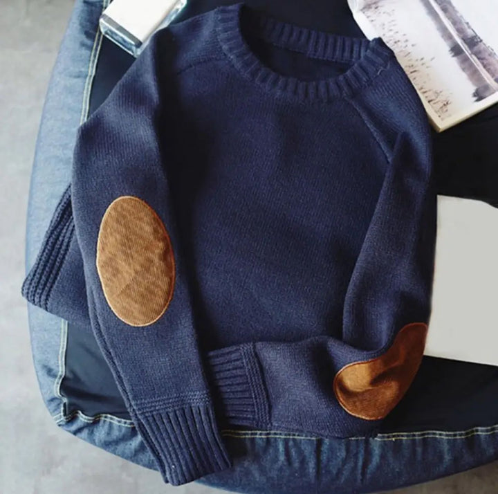 Johannes | Pullover mit zeitlosem Ellbogen-Aufnäher